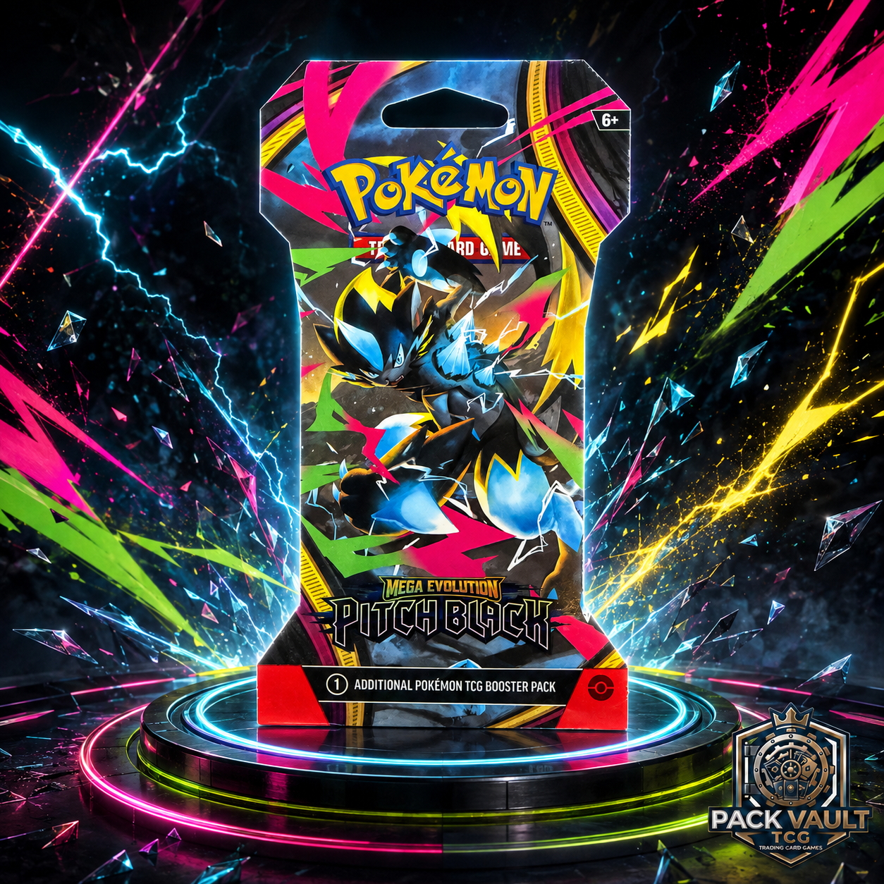 Pokémon TCG MEGA Evolution: Pitch Black English Sleeved Booster Pack
