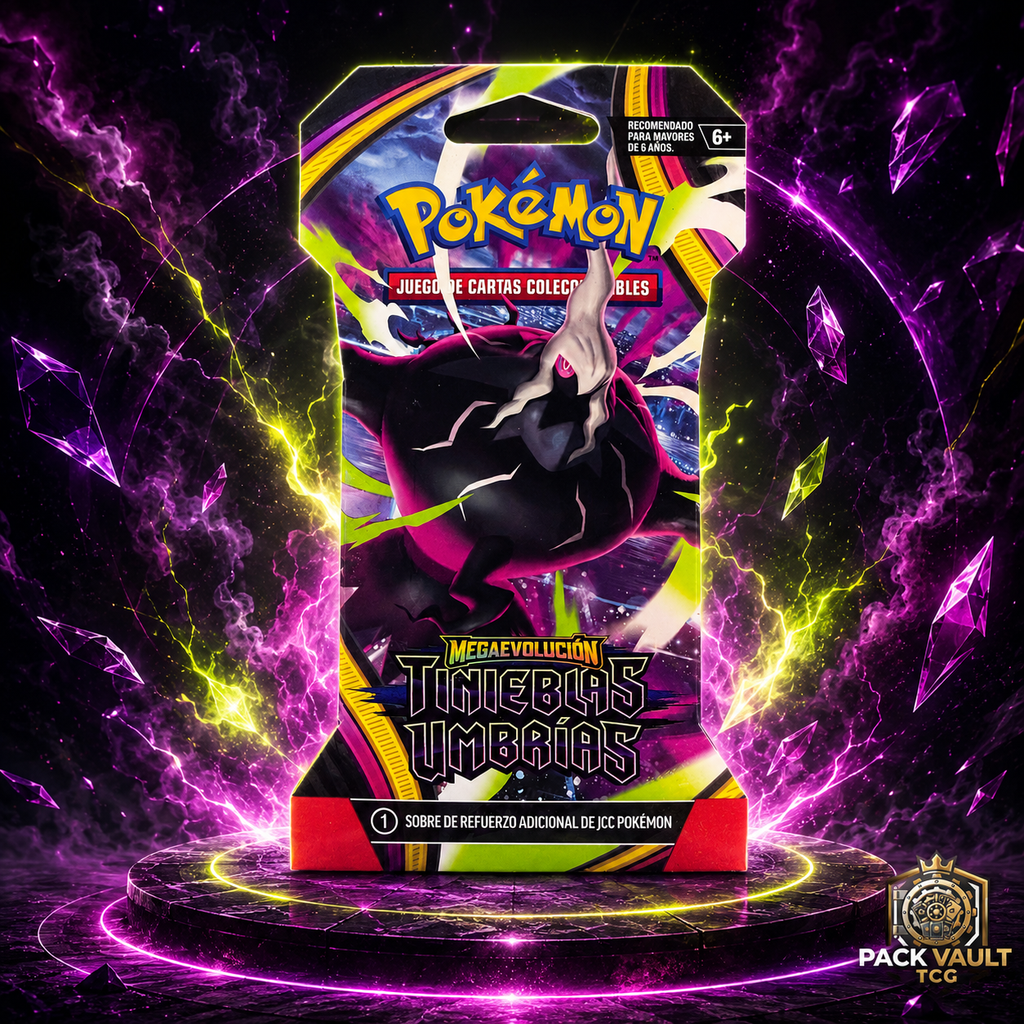 Pokémon TCG MEGA Evolution: Pitch Black (Tinieblas Umbrías) Spanish Sleeved Booster Pack